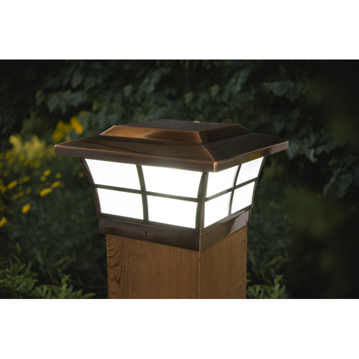 Classy Caps Low Voltage Solar Powered Integrated LED Fence Post Cap